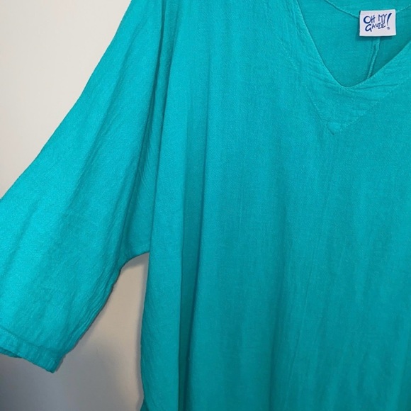 Oh My Gauze Top Womens XXL Size 3 Gauzy Cotton Lagenlook Summer Beachy Boho - Picture 3 of 11